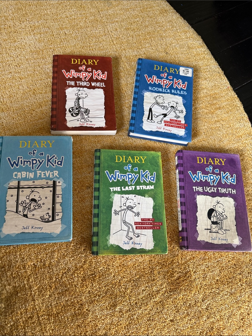 Lot of 5 Diary of a wimpy kid books